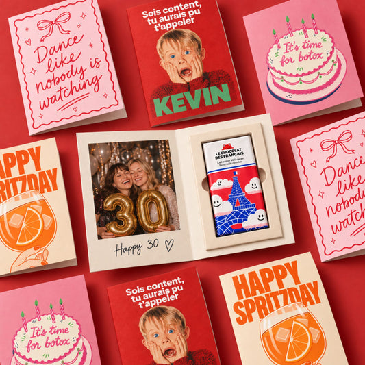 Carte d'anniversaire personnalisée avec motif coloré