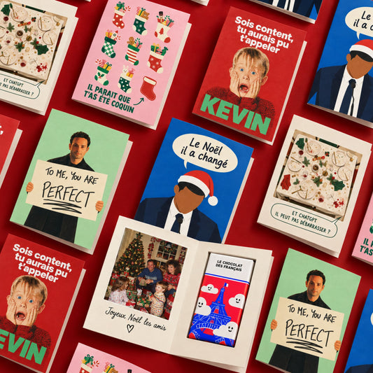 Carte de Noël personnalisée avec motif festif et photo