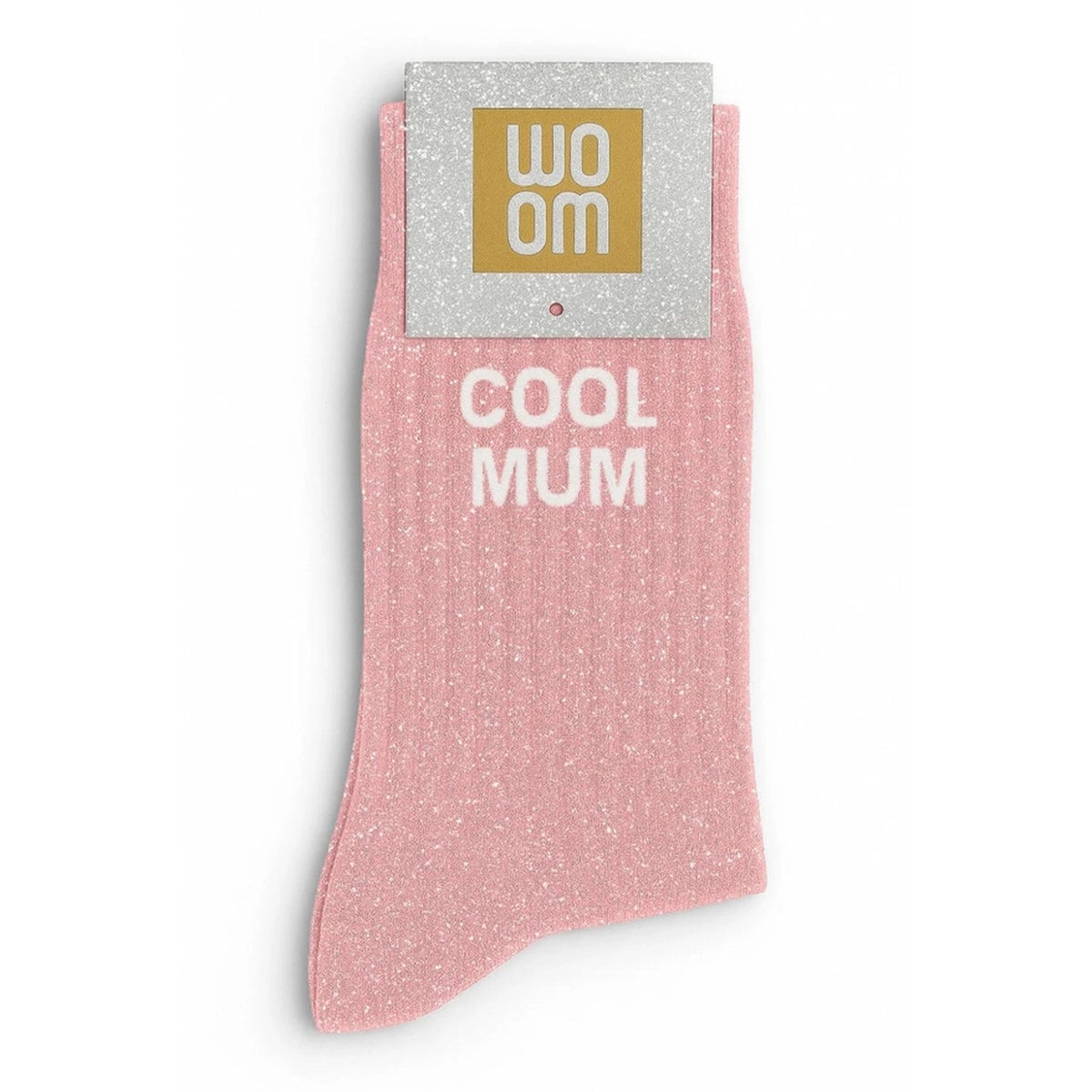 Chaussettes à paillettes 'Cool Mum' avec texture scintillante