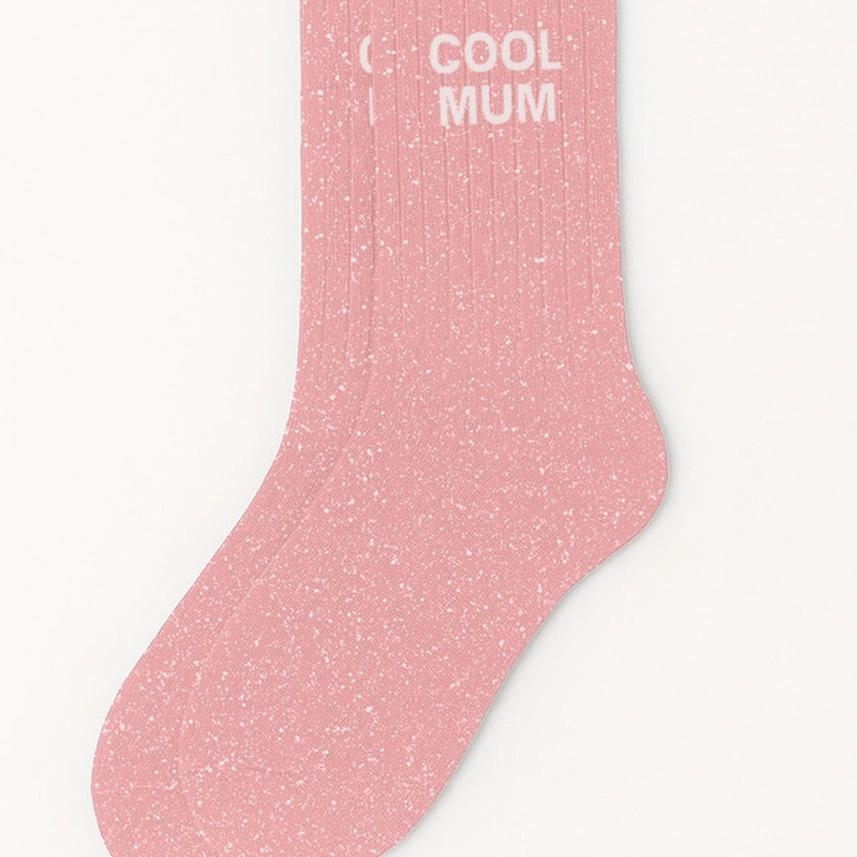 Chaussettes à paillettes 'Cool Mum' avec texture scintillante