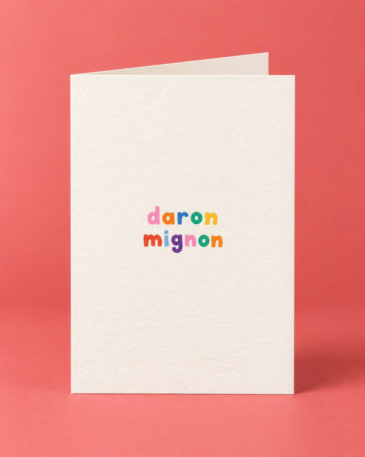 Carte personnalisée Daron Mignon avec design coloré et doux