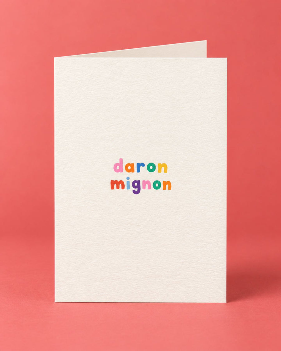Carte personnalisée Daron Mignon avec design coloré et doux