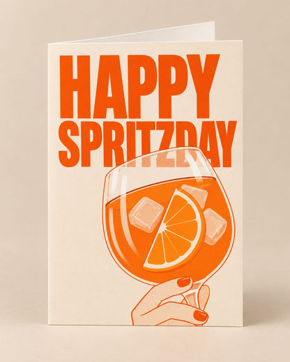 Carte d'anniversaire avec motif coloré de Spritz
