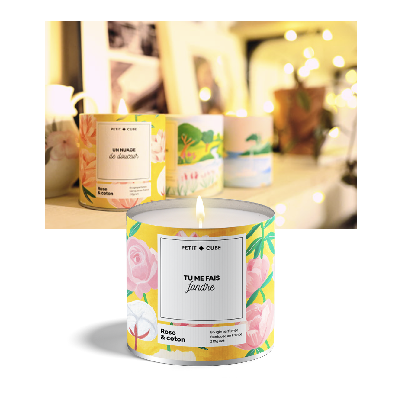 Bougie personnalisée cadeau de Noel parfumée naturelle 240 g - Bougie  personnalisée - Cadeau d'entreprise, mariage ou création de marque