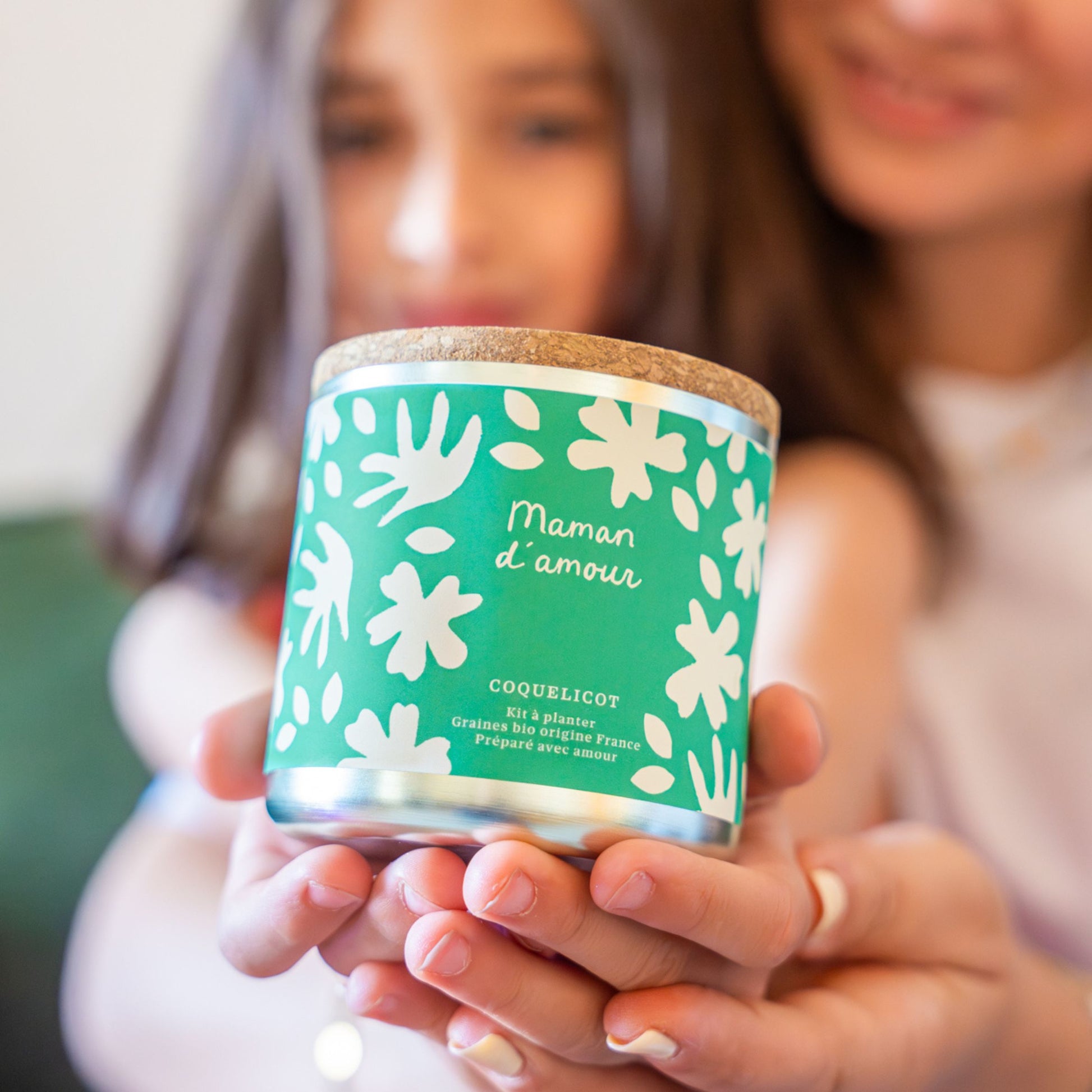 Kit à planter Maman d'amour avec coquelicots en gros plan