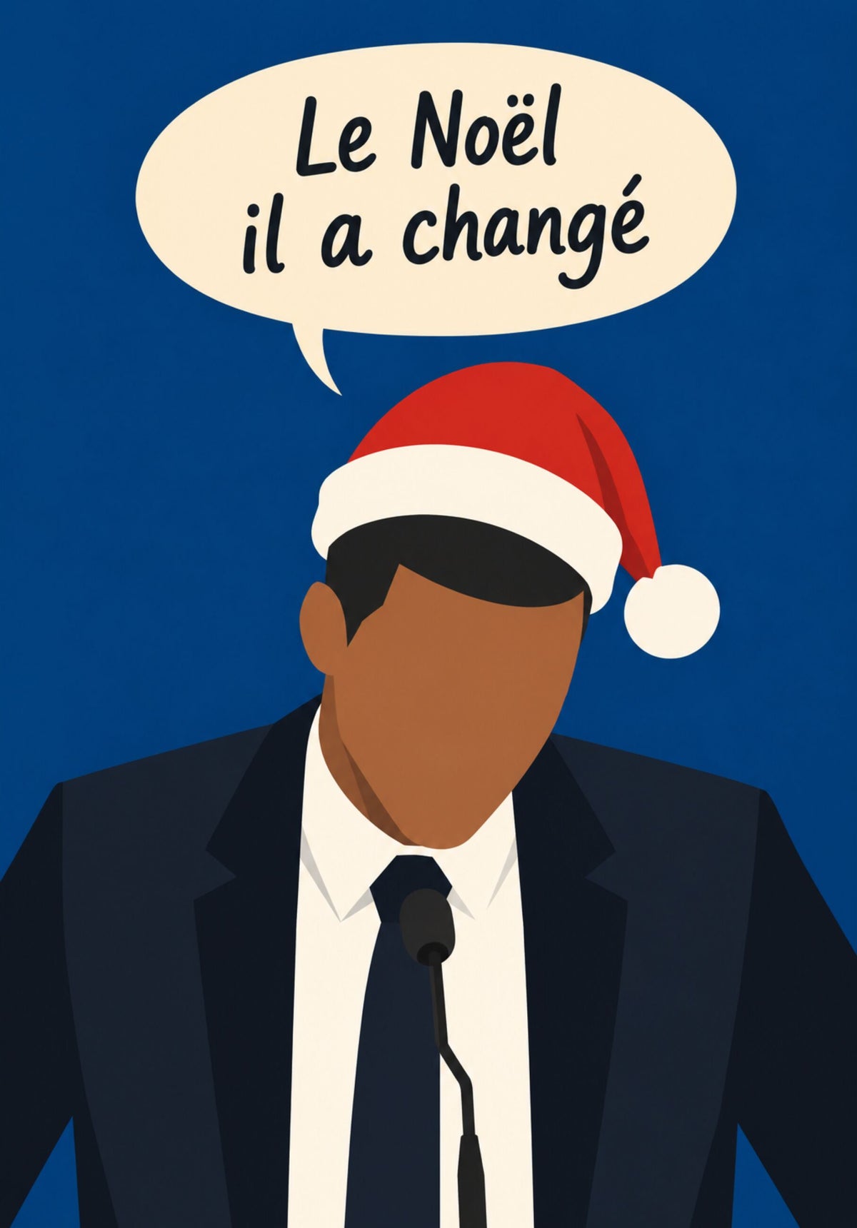 Carte humoristique de Noël avec design festif et football