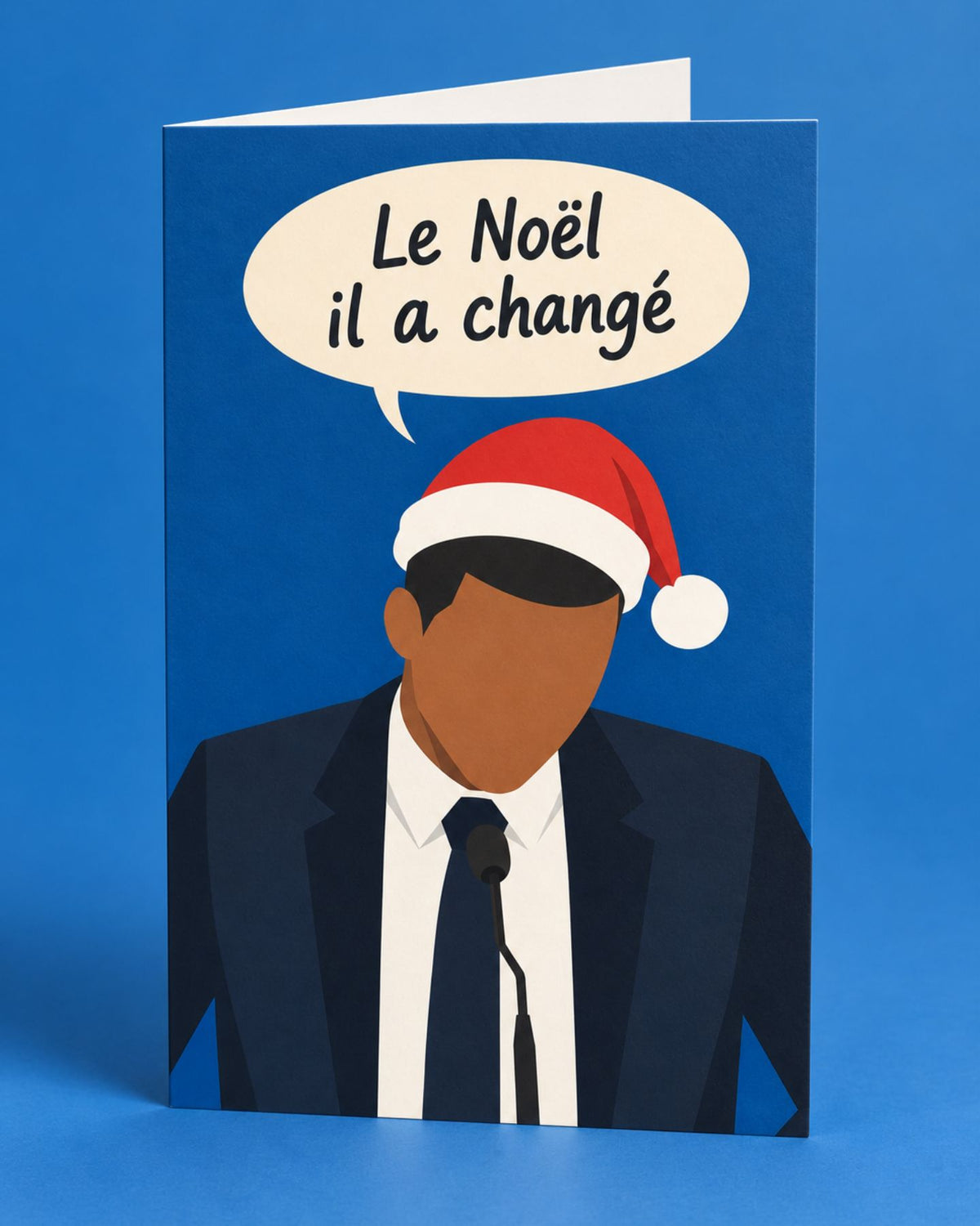 Carte humoristique de Noël avec design de foot festif