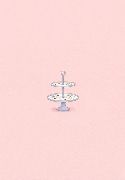 Carte illustrée avec avis 5 étoiles pour mamie