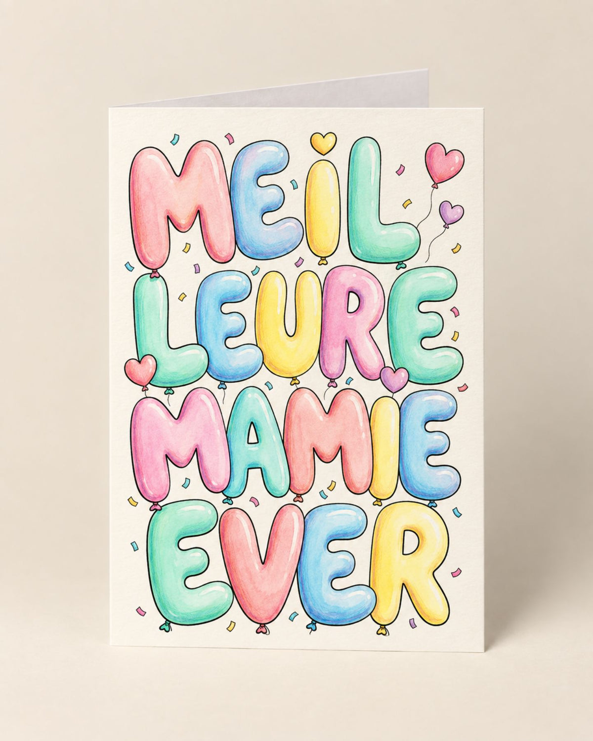 Carte personnalisée avec message pour la meilleure mamie