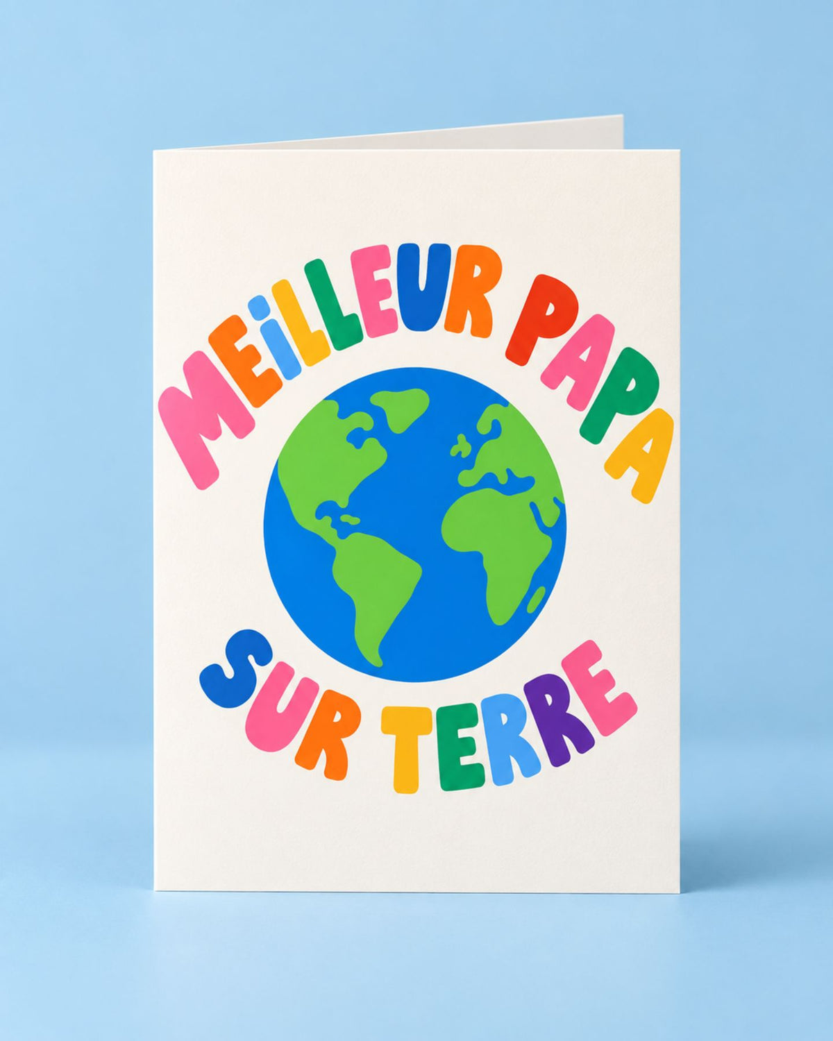 Carte personnalisée avec message pour le meilleur papa