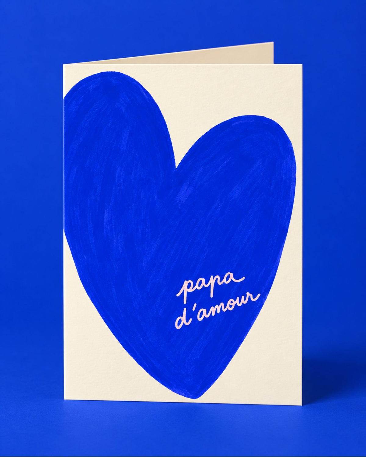 Carte personnalisée pour papa avec design bleu élégant