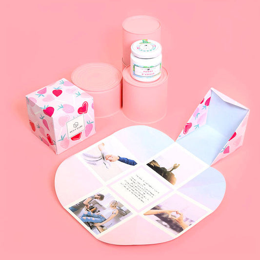 Cube personnalisé avec motifs colorés et texture douce