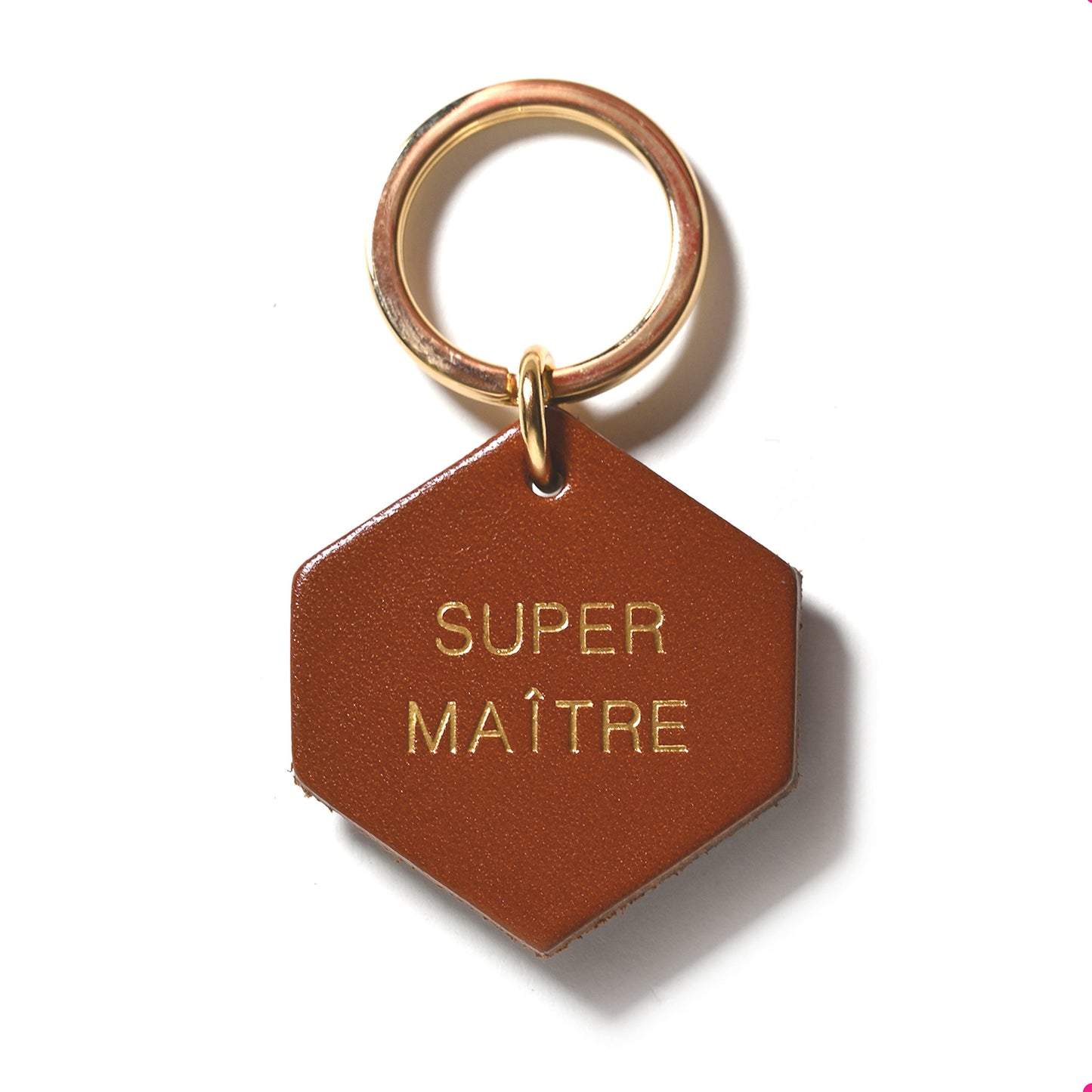 Super Master Leather Keychain