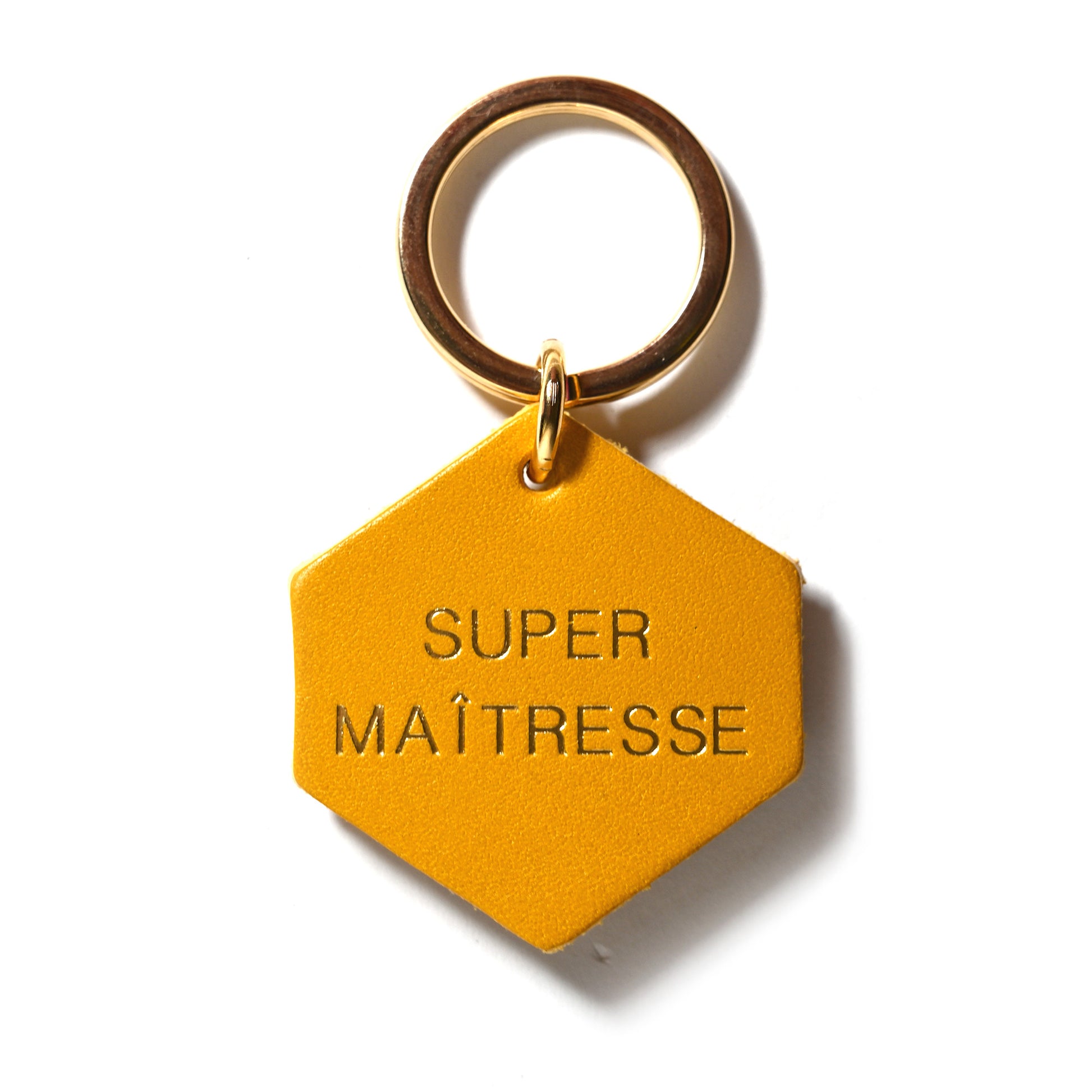 Porte clé en cuir - super maîtresse
