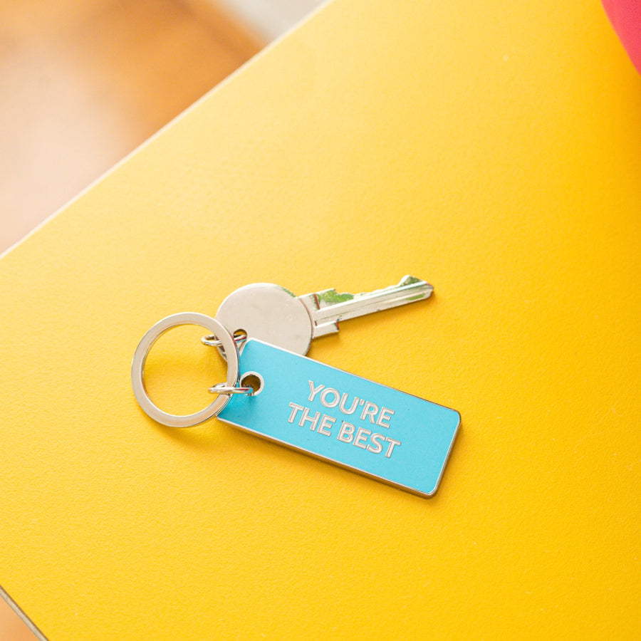 Porte-clé 'You are the Best' avec inscription en relief