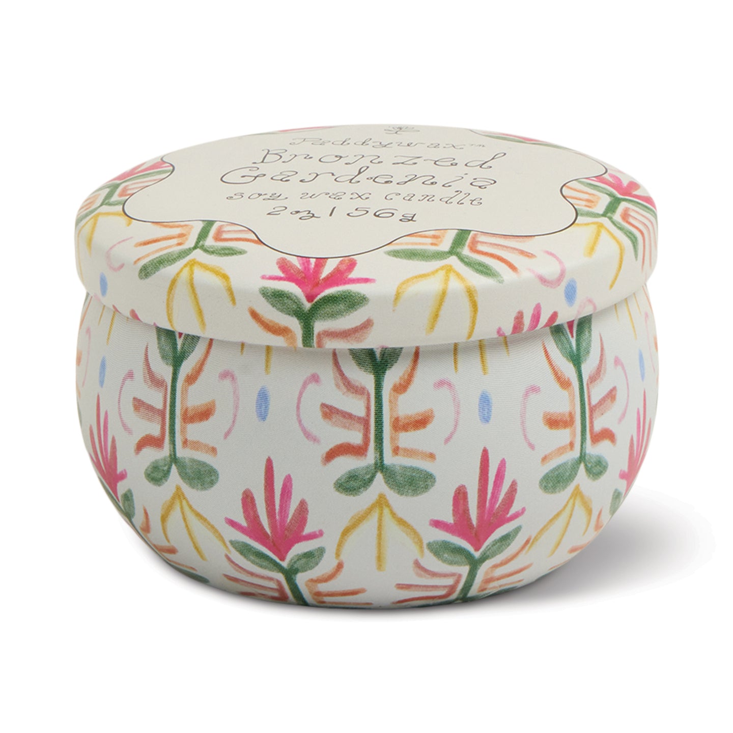 Bougie tulipe Paddywax avec motif floral délicat