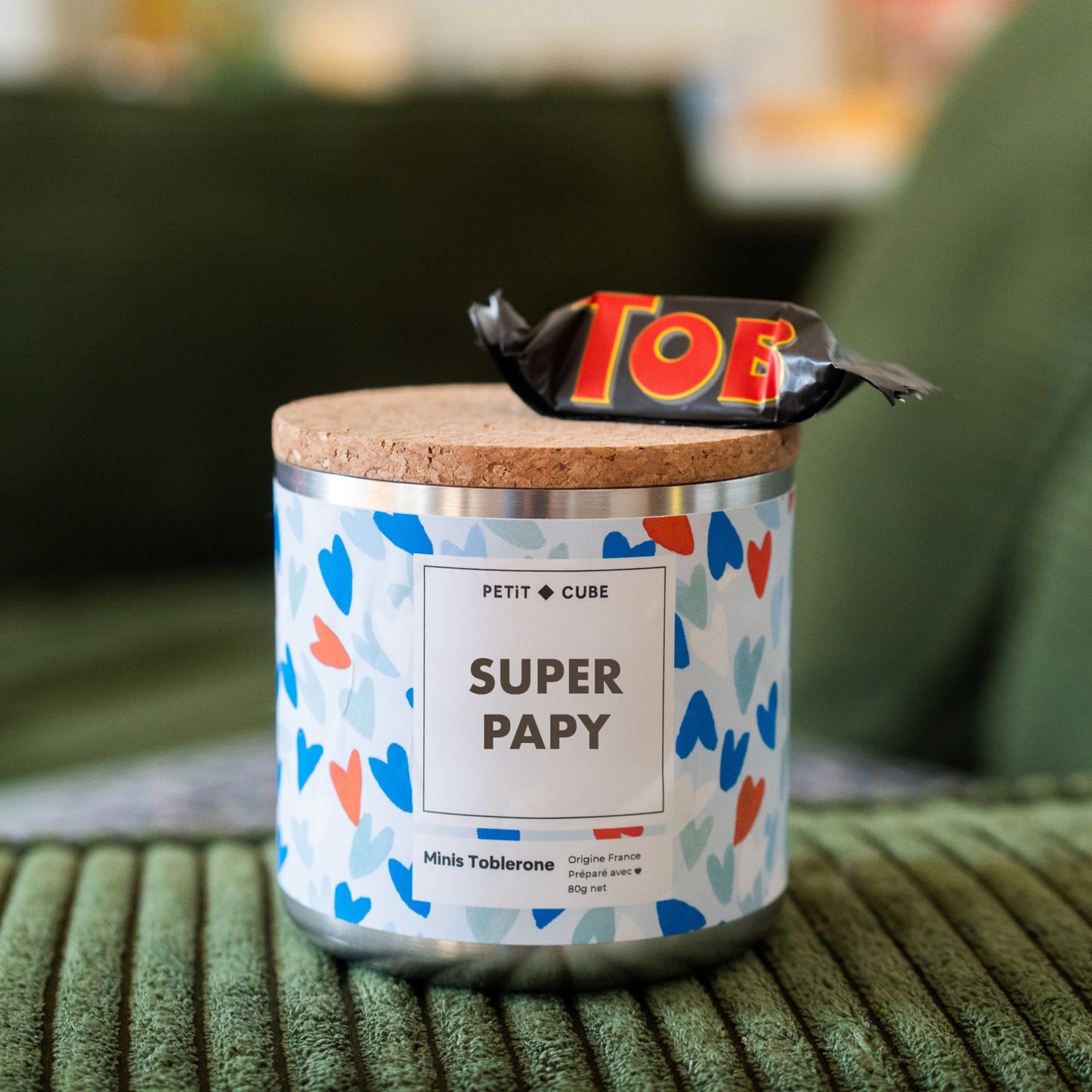 Mini Toblerone dans une boîte décorative pour Papy