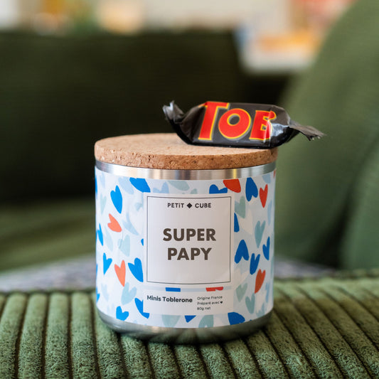 Mini Toblerone dans une boîte décorative pour Papy