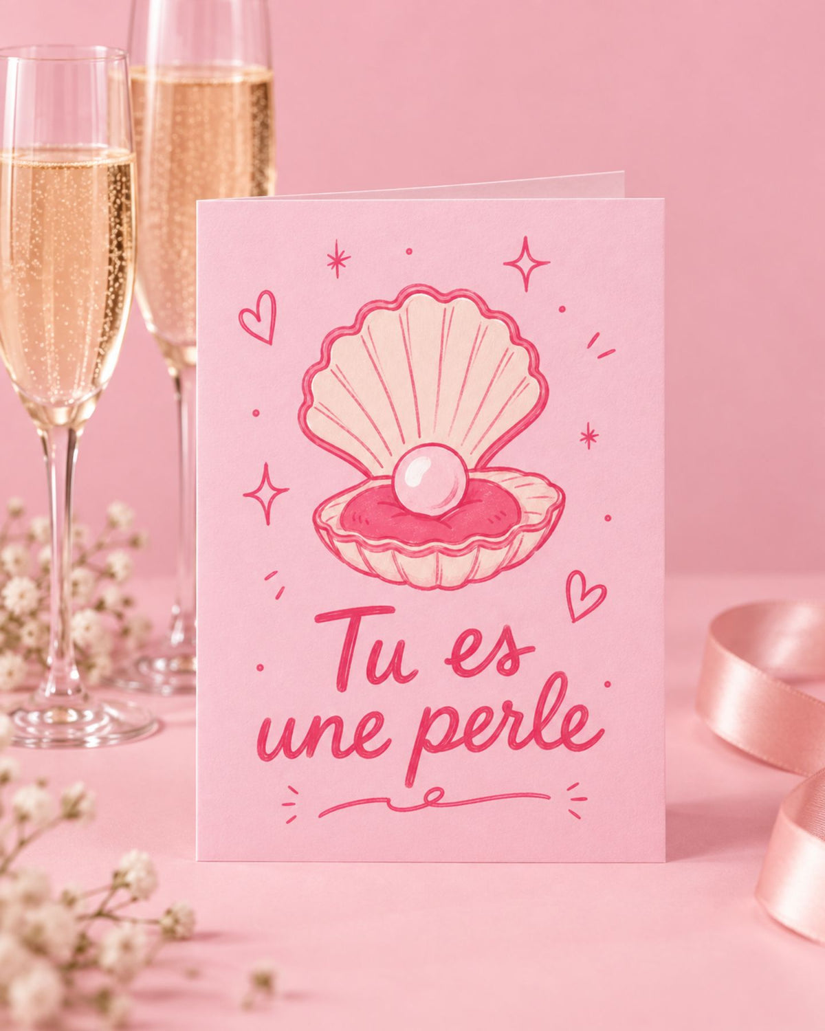 Carte personnalisée avec motif élégant et zone à gratter