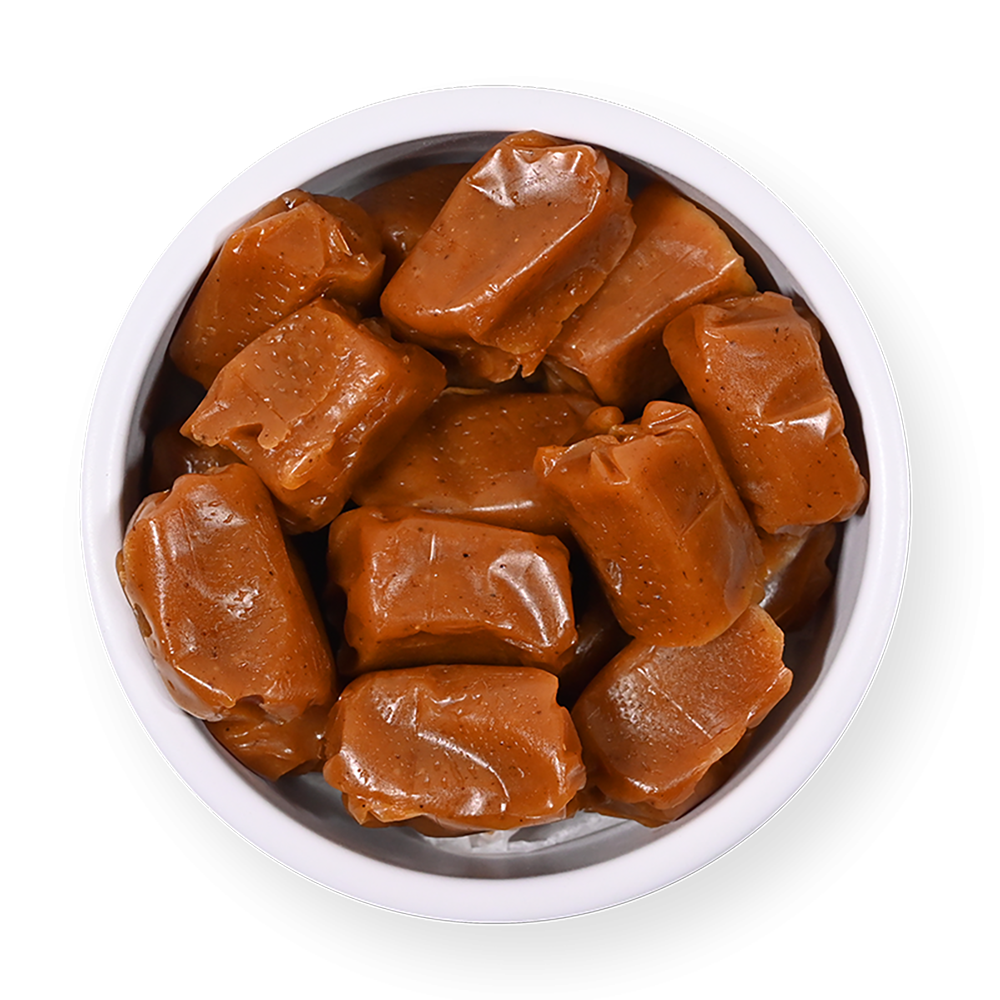 Boîte de bonbons personnalisés avec caramels fleur de sel