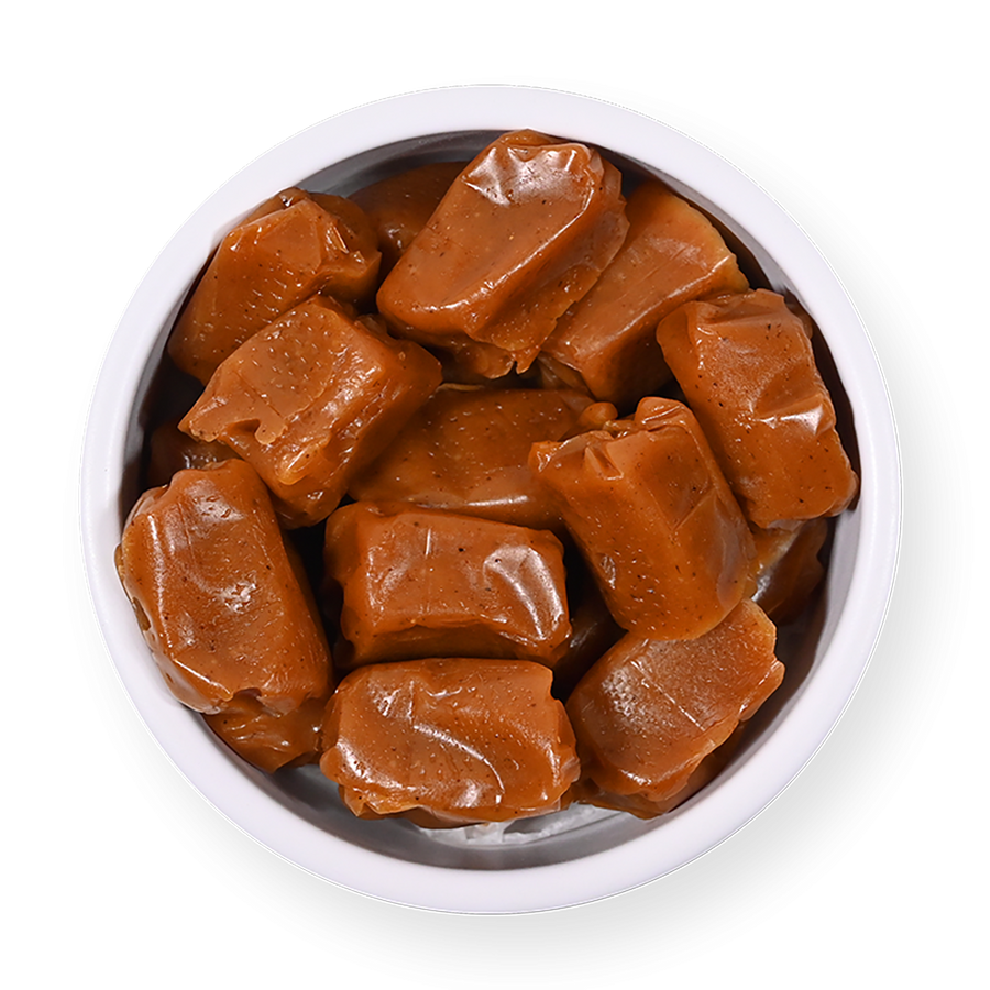 Boîte de bonbons personnalisés avec caramels fleur de sel
